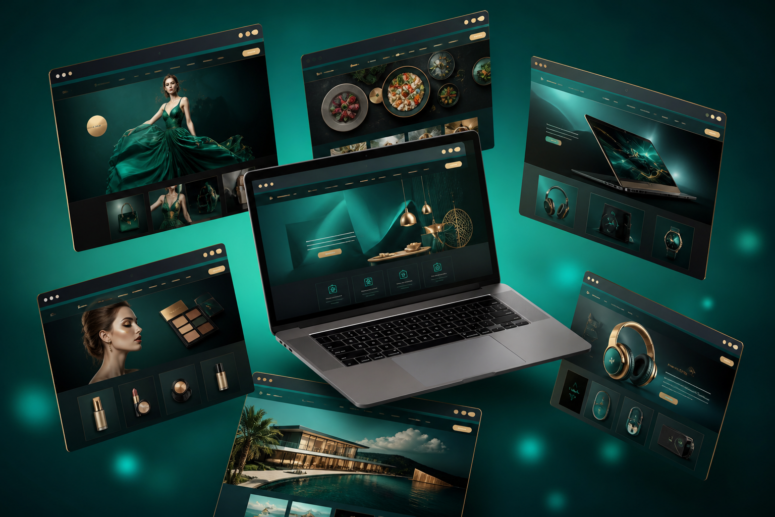 3D floating websites showcase